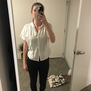 White cotton button down